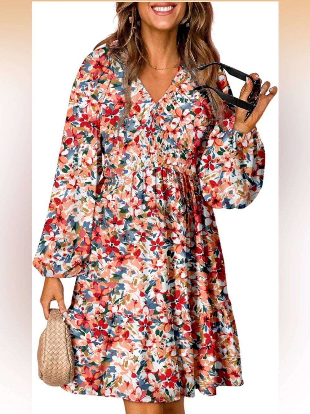 ‼️NWOT‼️ Dokotoo boho floral long sleeve dress